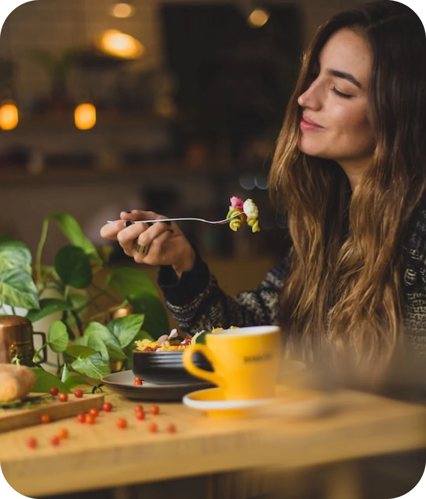 Woman eating