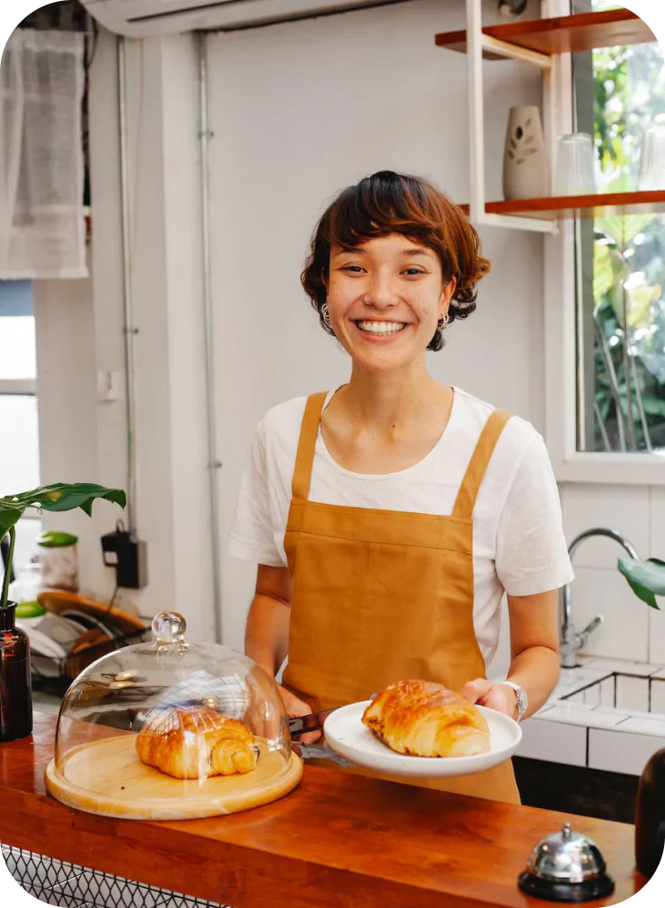 Woman smiling